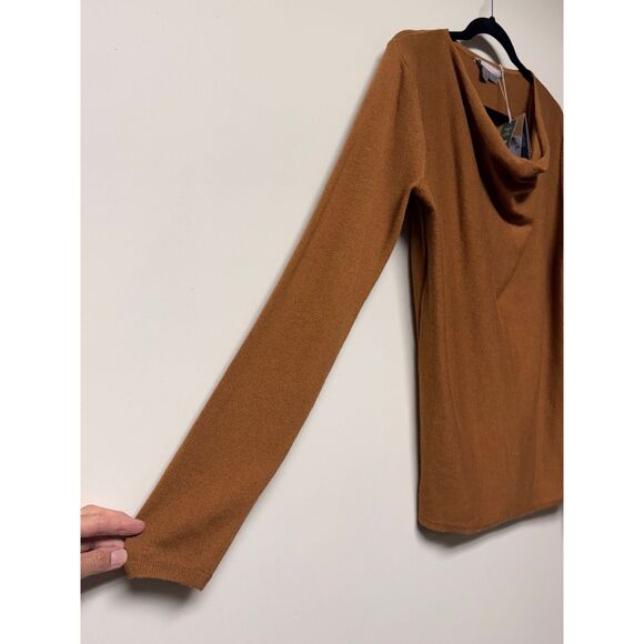 NWT - ROYAL ROBBINS Westlands Cowl Neck SeaWool Sweater, Caramel, Sz L - Picture 3 of 11